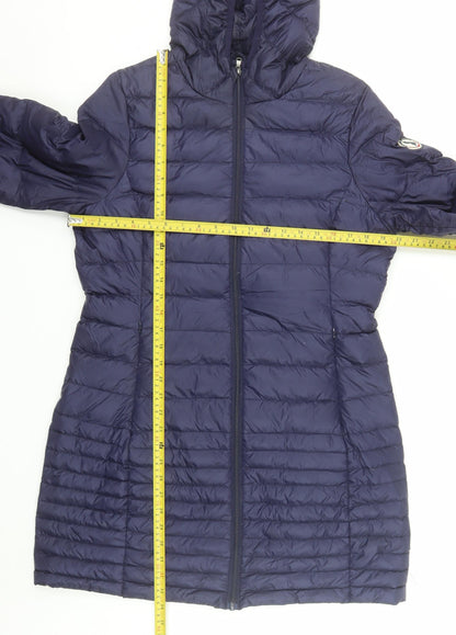 Harvey & Jones Women's Blue Size 12 Hooded Puffer Jacket