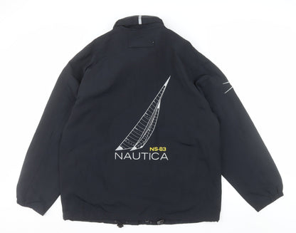 Nautica Men’s Blue NS-83 Puffer Jacket L Nylon Windproof