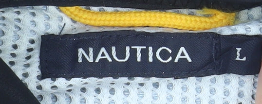 Nautica Men’s Blue NS-83 Puffer Jacket L Nylon Windproof