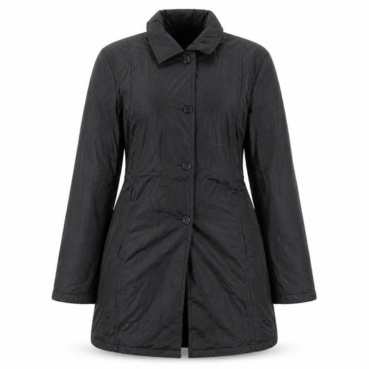 Rampage Womens Black Long Rain Coat Medium Water Resistant
