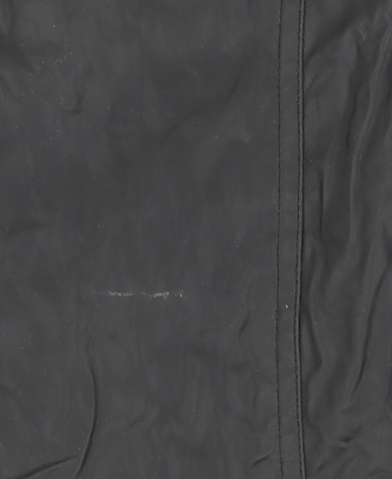 Rampage Womens Black Long Rain Coat Medium Water Resistant