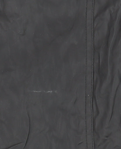 Rampage Womens Black Long Rain Coat Medium Water Resistant