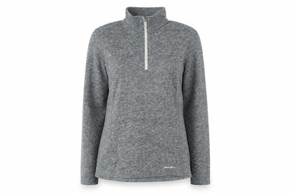 Eddie Bauer Women's Grey 1/4 Zip Pullover Sweatshirt M Polyester
