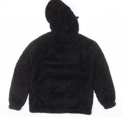 Aeropostale Womens Black Fleece Hoodie Size S Pullover Hooded Sweatshirt