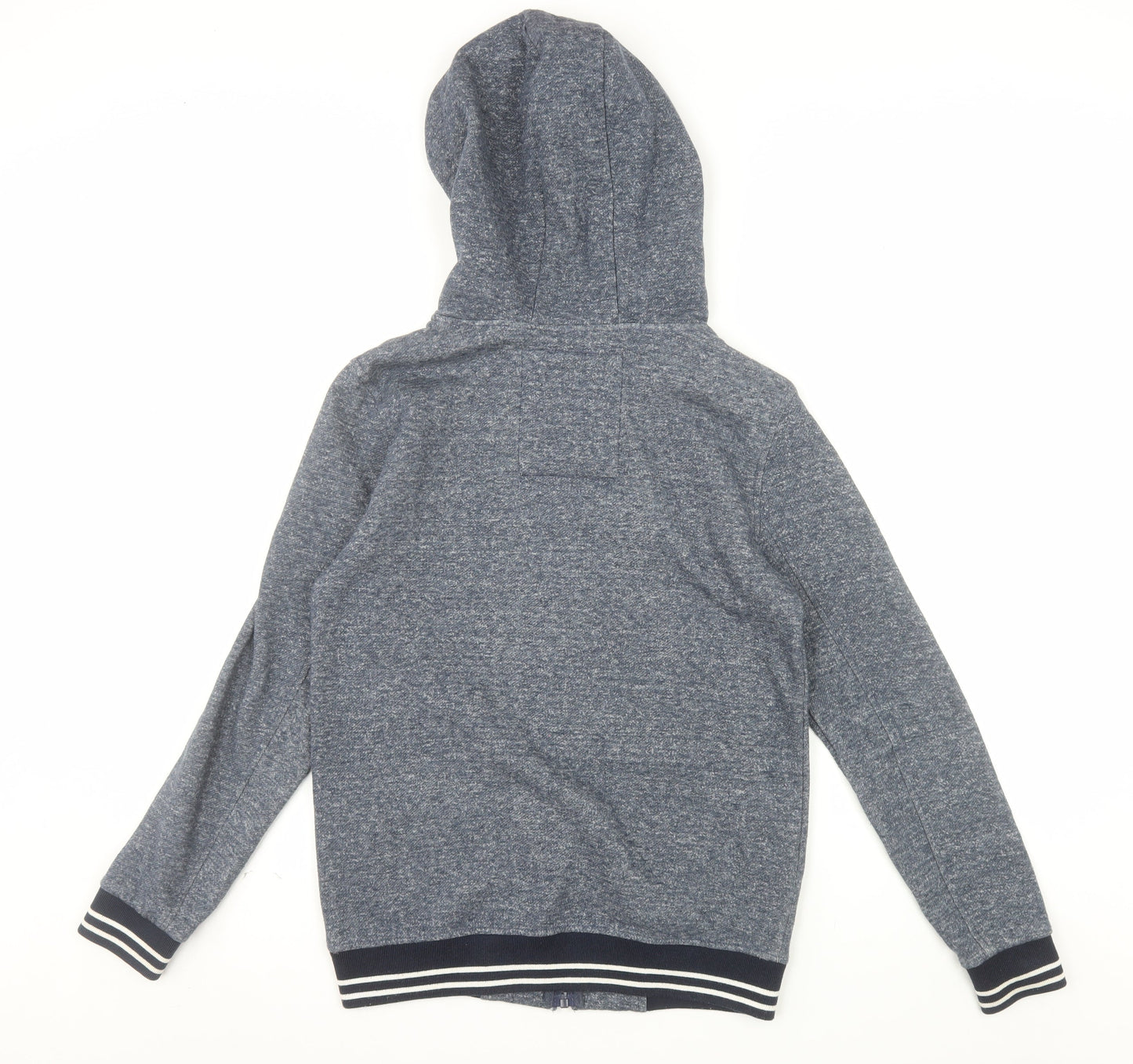 Universal Traveller Men's Blue Full Zip Hoodie XS Fleece Cotton Blend