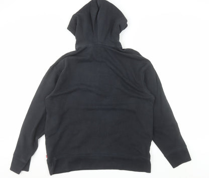 Levi's Men's Black Pullover Hoodie L Logo Fleece Sweatshirt