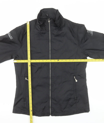 North End Womens Black Lightweight Nylon Zip Jacket Size S
