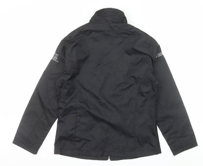 North End Womens Black Lightweight Nylon Zip Jacket Size S