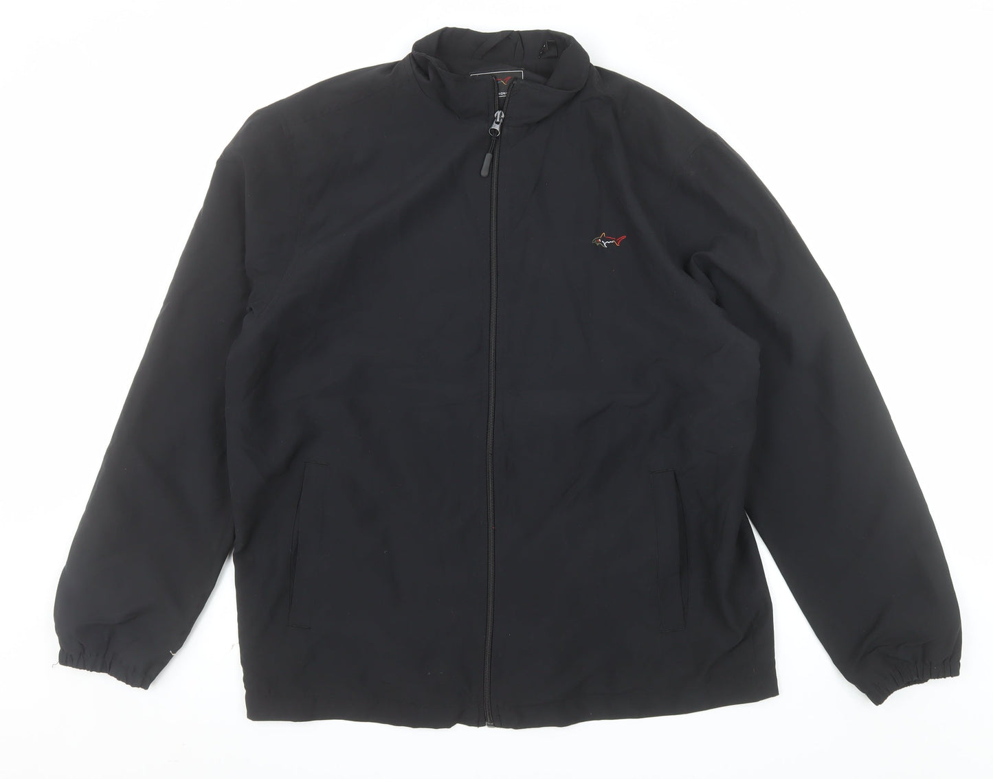Greg Norman Men's Black M Basic Golf Jacket Full Zip Lightweight