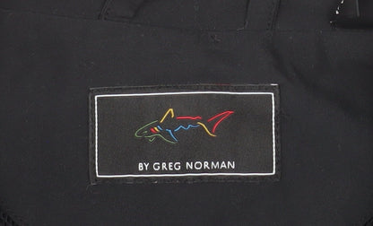 Greg Norman Men's Black M Basic Golf Jacket Full Zip Lightweight