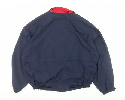 SK Design Men's Blue XL Nylon Bomber Jacket with Lining