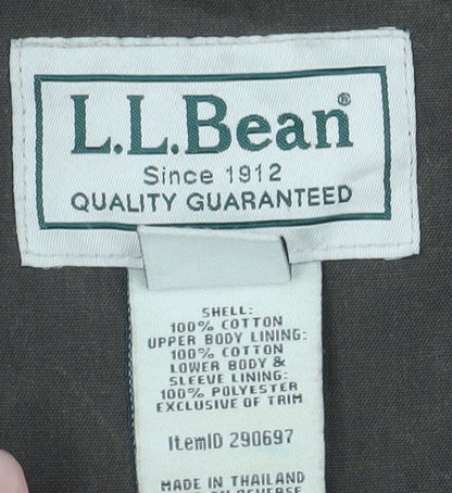 L.L. Bean Men's Brown 2XL Tall Waxed Cotton Outdoor Jacket