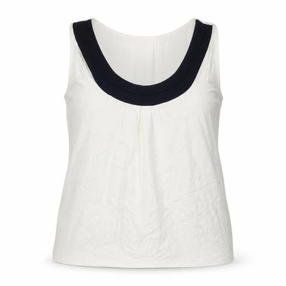 Minuet Petite Women's Ivory Sleeveless Jersey Tank Top UK 16