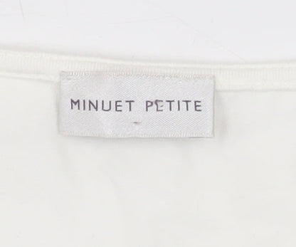 Minuet Petite Women's Ivory Sleeveless Jersey Tank Top UK 16
