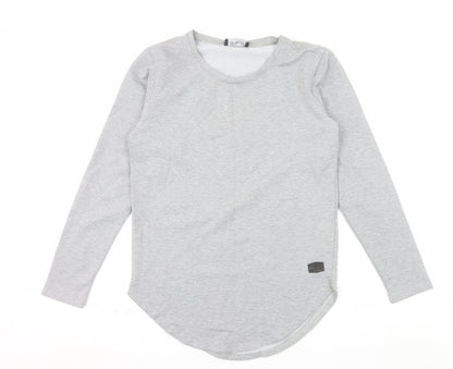 Leif Nelson Women's Grey Long Sleeve Basic Jersey T-Shirt M