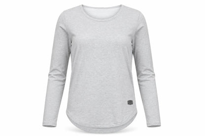 Leif Nelson Women's Grey Long Sleeve Basic Jersey T-Shirt M