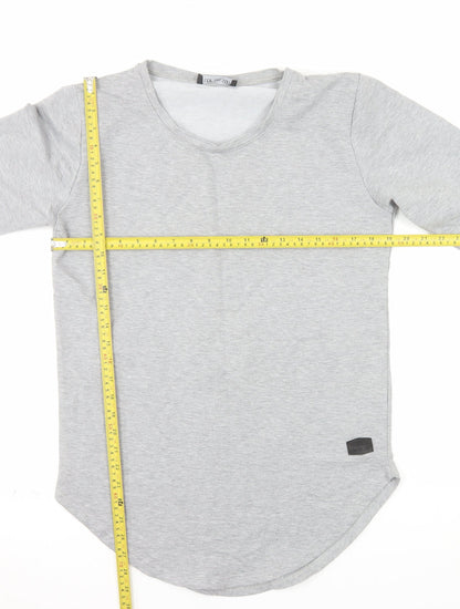 Leif Nelson Women's Grey Long Sleeve Basic Jersey T-Shirt M