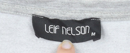Leif Nelson Women's Grey Long Sleeve Basic Jersey T-Shirt M