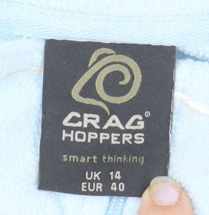 Craghoppers Women Light Blue Half Zip Fleece Sweatshirt UK 14