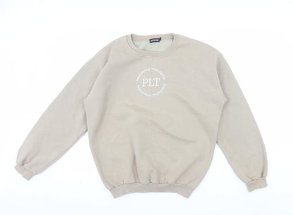 PrettyLittleThing Women Beige Small Pullover Sweatshirt