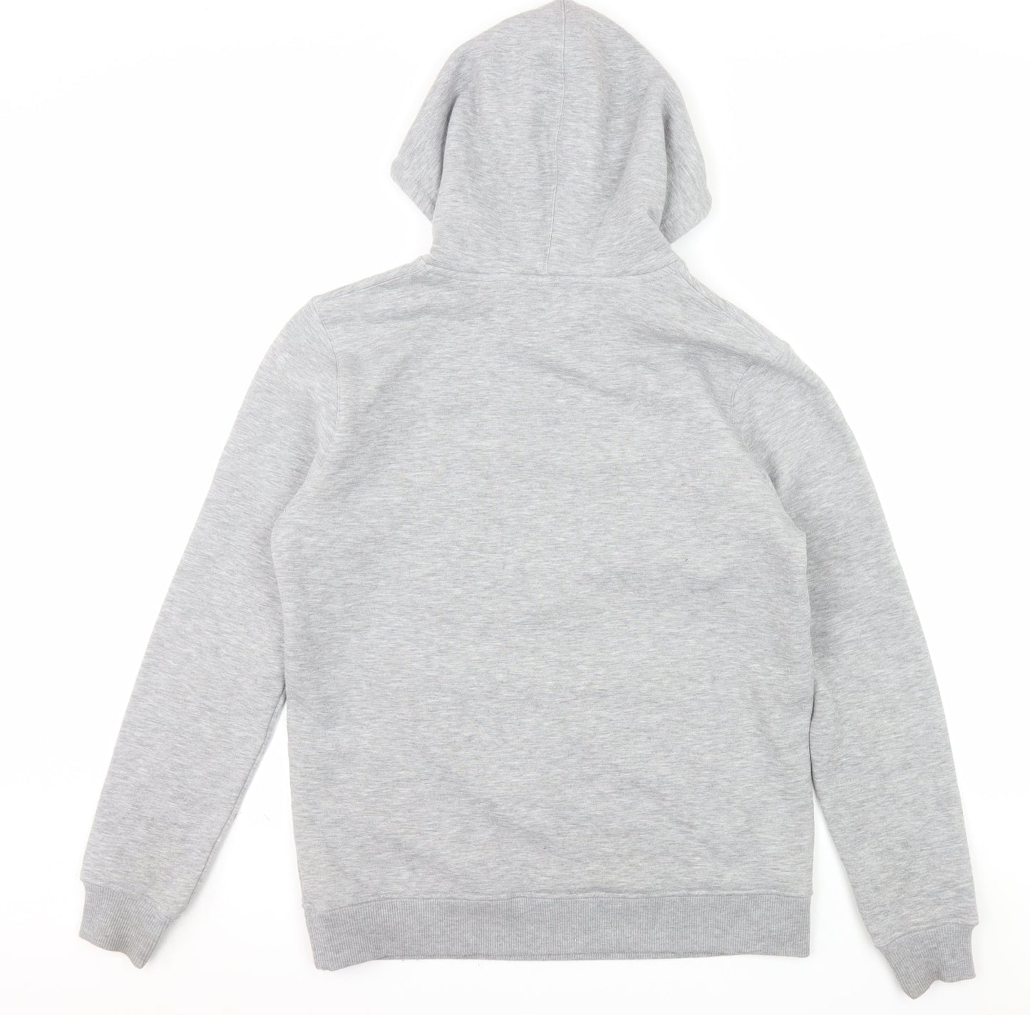 GK Men's Grey Pullover Hoodie Size L Fleece Logo Sweatshirt