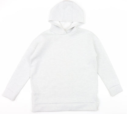 Souluxe Mens Grey Pullover Hoodie Size M Stretch Lightweight