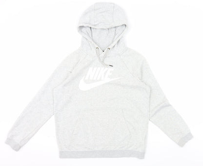 Nike Men's Grey Pullover Hoodie Small Sports Fleece Sweatshirt