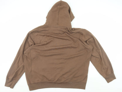 Uniqlo Men's Brown 2XL Pullover Cotton Hoodie