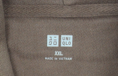 Uniqlo Men's Brown 2XL Pullover Cotton Hoodie