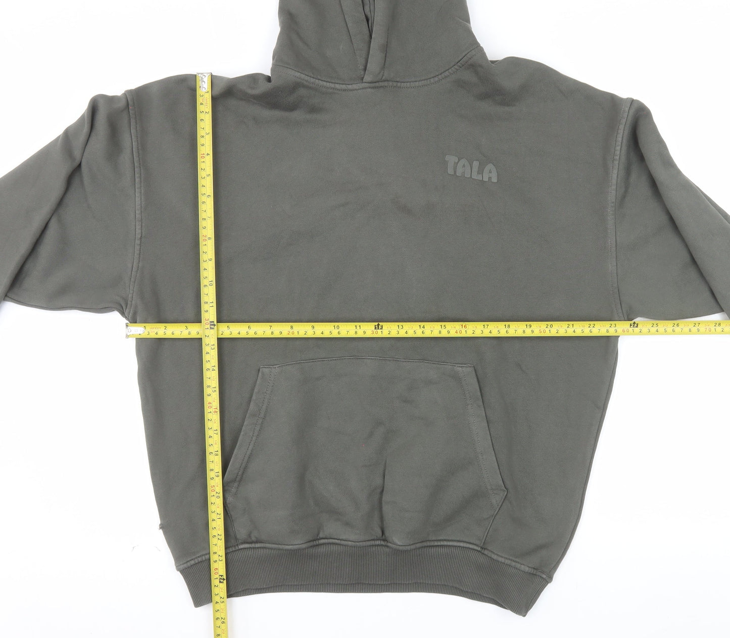 TALA Unisex Green Relaxed Fit Pullover Hoodie Size S