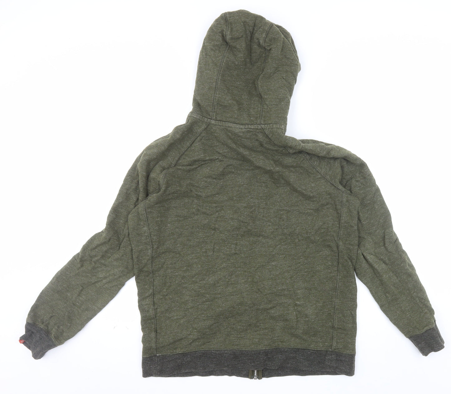 Nike Men’s Green Full Zip Hoodie M Sportswear Cotton Zip Up