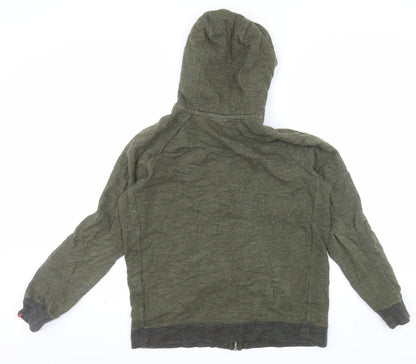 Nike Men’s Green Full Zip Hoodie M Sportswear Cotton Zip Up