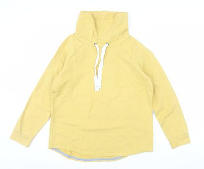 Boden Women's Yellow Cotton Pullover Hoodie UK 10 Long Sleeve