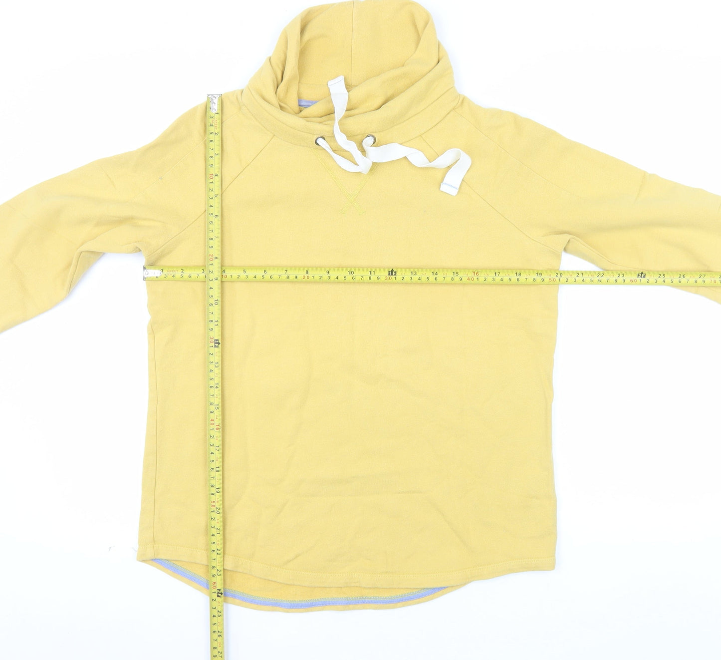 Boden Women's Yellow Cotton Pullover Hoodie UK 10 Long Sleeve