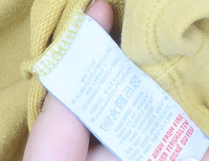 Boden Women's Yellow Cotton Pullover Hoodie UK 10 Long Sleeve