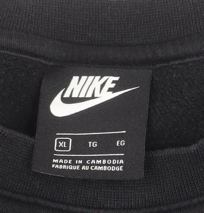 Nike Men's Black XL Pullover Crew Neck Fleece Sweatshirt