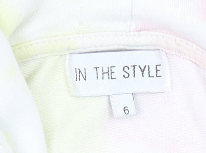 In The Style Women’s Multicoloured Tie-Dye Pullover Hoodie Size 6
