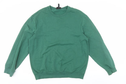 H&M Men’s Green Relaxed Fit Pullover Sweatshirt Size L