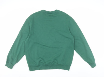 H&M Men’s Green Relaxed Fit Pullover Sweatshirt Size L