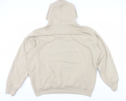 Uniqlo Men’s Beige 2XL Pullover Hoodie Fleece Cotton Blend