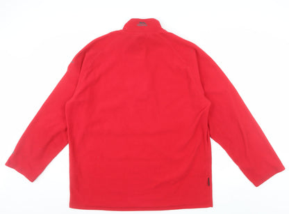 Trespass Men's Red 2XL Fleece 1/4 Zip Pullover Sweatshirt