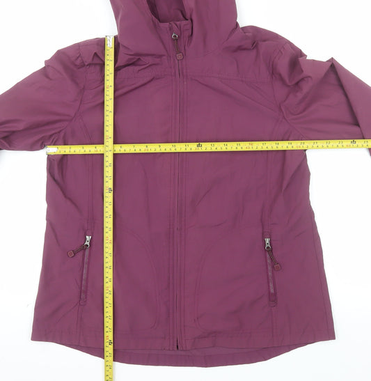 FatFace Women's Purple Size 16 Hooded Waterproof Parka Jacket