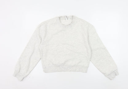 H&M Divided Women’s Grey Pullover Sweatshirt XXS Cotton Blend