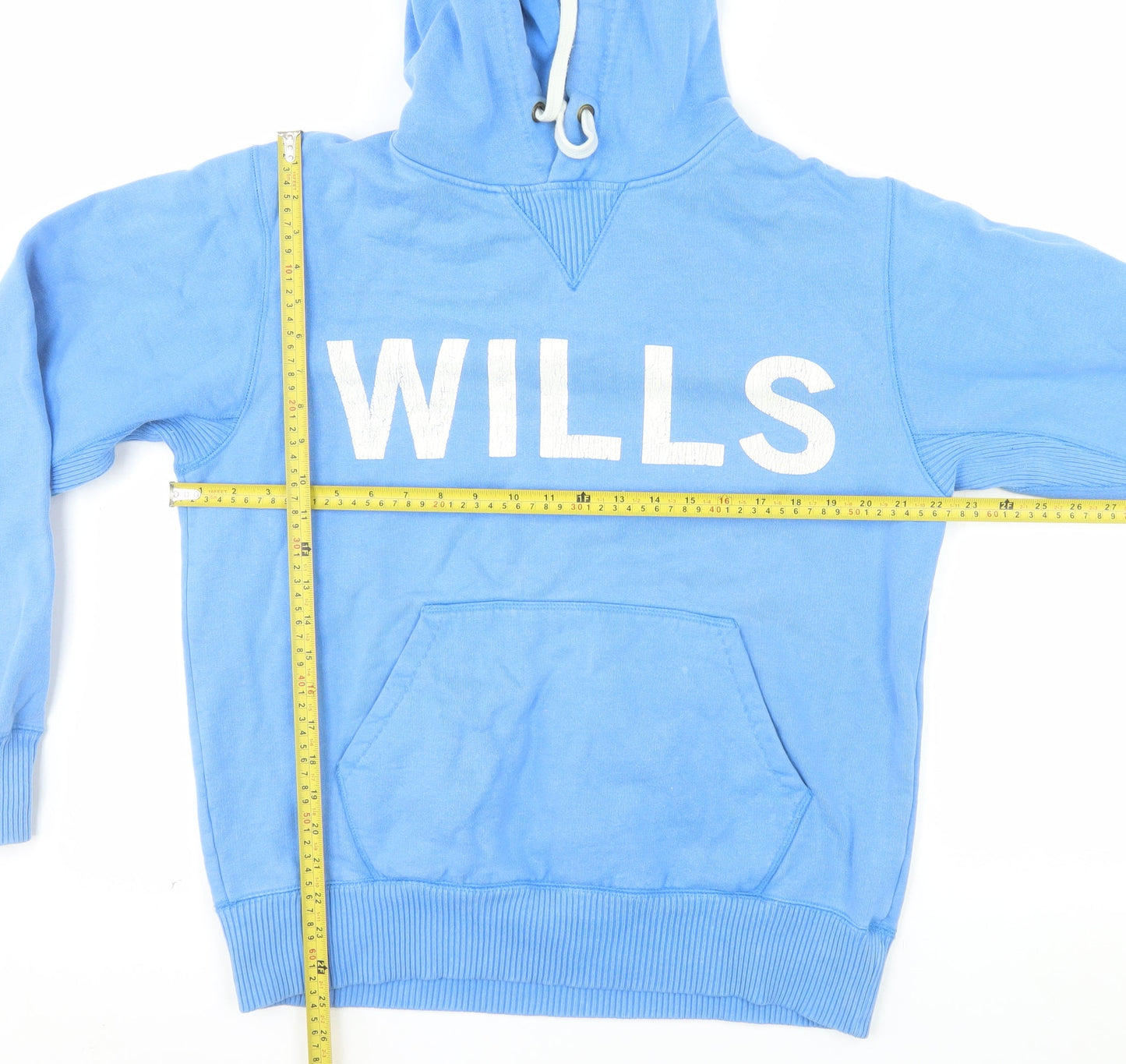 Jack Wills Men's Blue Pullover Hoodie Size Small Cotton Graphic