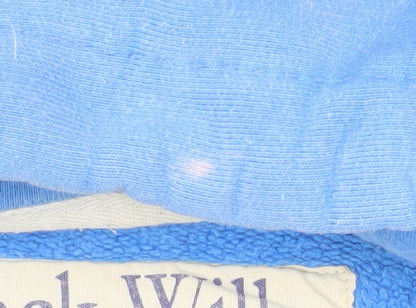Jack Wills Men's Blue Pullover Hoodie Size Small Cotton Graphic