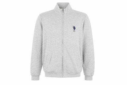 U.S. Polo Assn. Men's Grey Full Zip Sweatshirt XL Logo