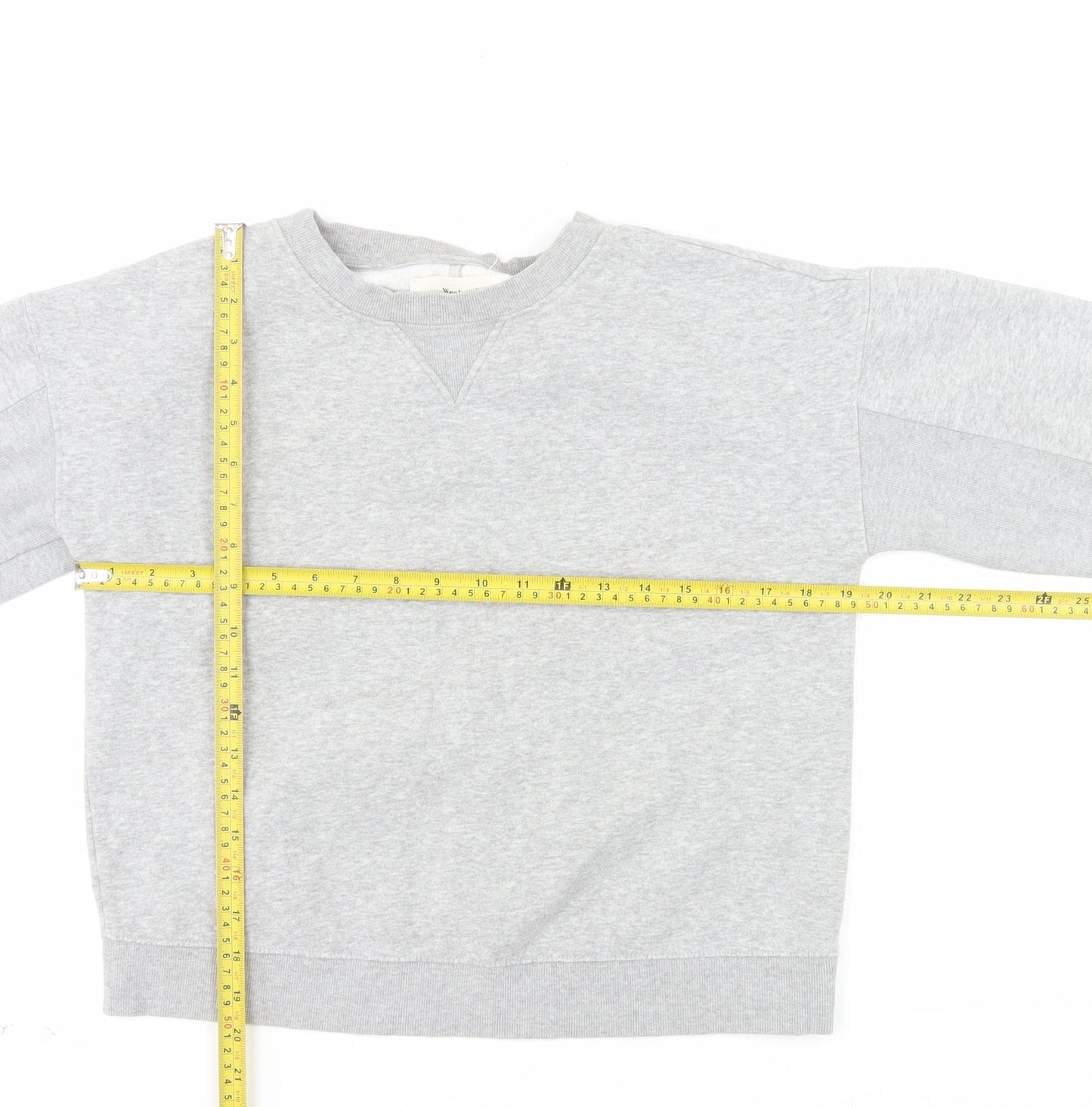 Next Weekend Essentials Womens Grey Small Pullover Sweatshirt