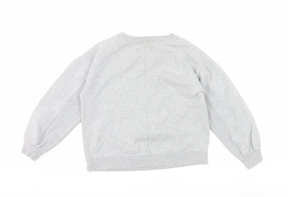 Next Weekend Essentials Womens Grey Small Pullover Sweatshirt