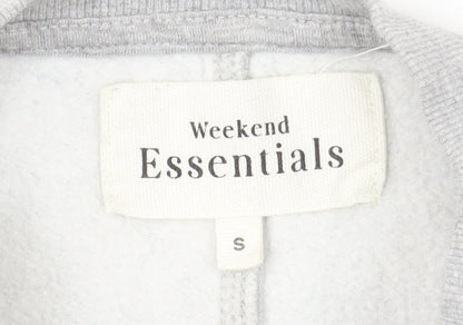Next Weekend Essentials Womens Grey Small Pullover Sweatshirt