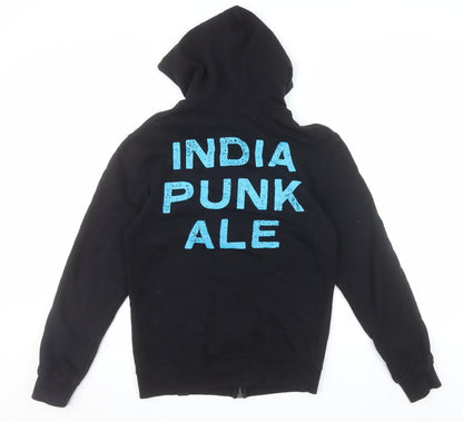 BrewDog Men's Black Full Zip Hoodie Small Beer Logo Sweatshirt